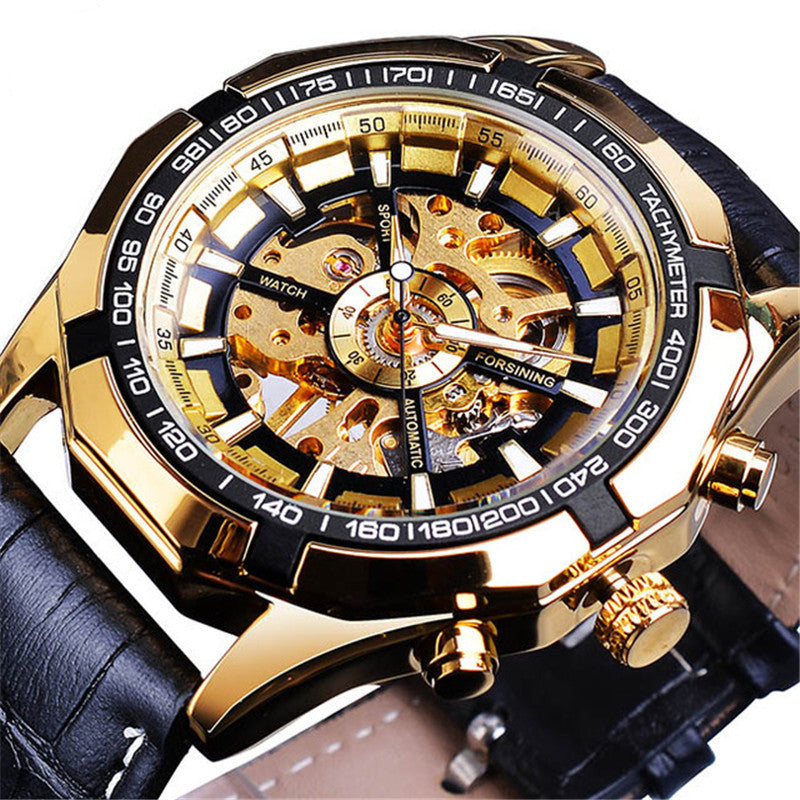 A Drop Shipping Forsining Watch Men's Fashion Casual Classic Popular Waterproof Manual Mechanical Watch